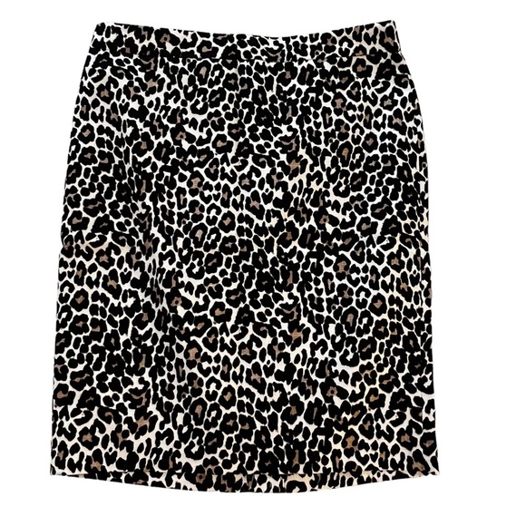 J. Crew The Pencil Skirt Cheetah Leopard Animal Print Mini Straight Work 4 - Picture 1 of 14